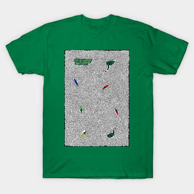 Christmas Lights Maze T-Shirt by AiXeLsyD13